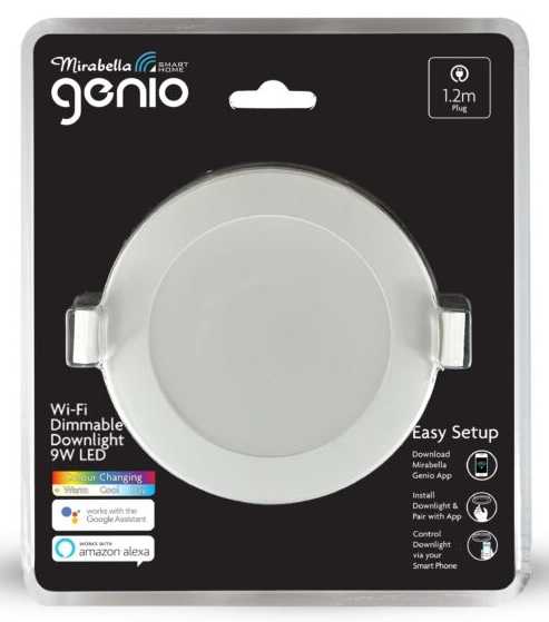 Mirabella Genio Wi-Fi Dimmable 9W LED CCT Downlight